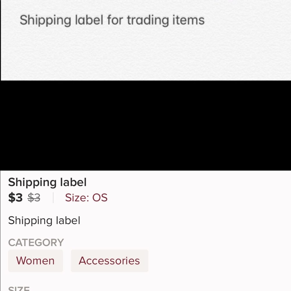 Shipping label